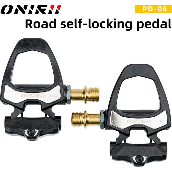 ONIRII PD-06 Vélo De Route Carbone Pédales De Verrouillage Vélo éventuelles D Autobloquant En Acier/Titane 6 Pédale Résistante avec Plaque De Verrouillage pour Route NOUVEAU