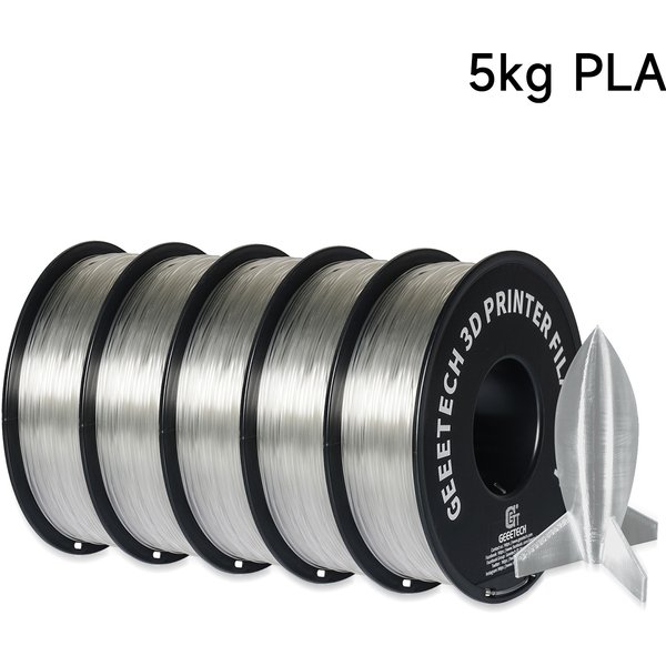 Filament PLA standard GeeTech 5 kg, 1,75 mm, matériau plastique pour imprimante 3D, précision 0,03 mm, plusieurs couleurs, compatible avec la plupart des imprimantes FDM