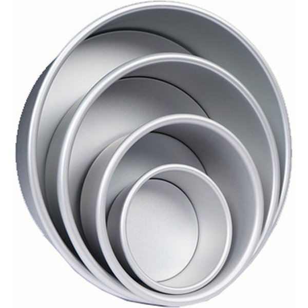 Moule à Gâteau Rond en Aluminium Antiadhésif de 4/6/8/10/12 Pouces, 18/18 Outils de Cuisine