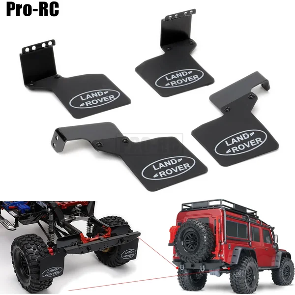 1Set Rubber Quarters Kotflügel vorne und hinten, Schmutzfänger und Aluminium-Halterungsset für RC Crawler Car 1/10 Traxxas TRX4 Tamiya D110