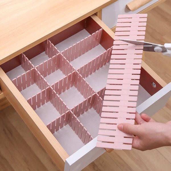 4Pcs Einstellbare Schublade Teiler Haushalt Lagerung Kombination Partition Make-Up Socke Unterwäsche Schublade Organizer Bord der Schränke