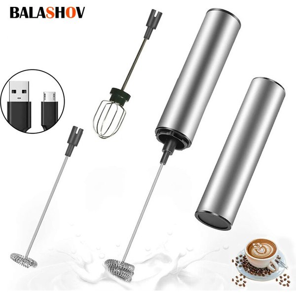 Tragbare elektrische Milch schäumer Mini USB wiederauf ladbare Schaum hersteller Hands chäumer Hochgeschwindigkeits-Getränke mischer Kaffee mixer Eier schläger