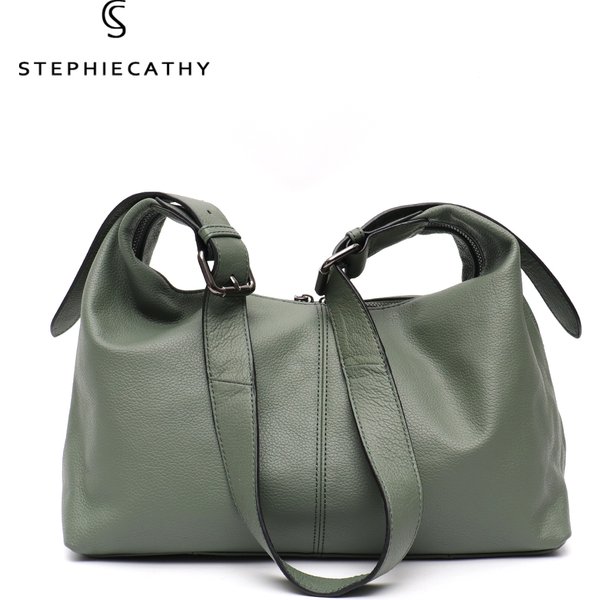 SC luxe femmes peau de vache sac à bandoulière grand sac à bandoulière décontracté large sangle sac à main femme quotidien 100% en cuir véritable Hobo sac