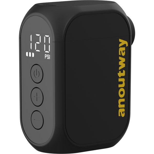 Anoutway AT1 Pro Mini Electric Pump for Bike Cordless Tire Inflator with Screen 25 Mins Fast Charging 120PSI Max 450mAh Battery