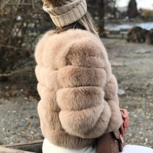 Manteaux en fausse fourrure de renard pour femmes, manteau court, vestes élégantes, vêtements d'extérieur en fourrure, manteaux de fête blancs épais et chauds Y2k, automne et hiver