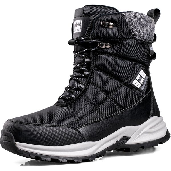 Men Snow Boots Winter Fashion Outdoor Mens Shoes High-top Hiking Ankle Boots Men Waterproof Fishing Boots Snow Plush Male Shoes