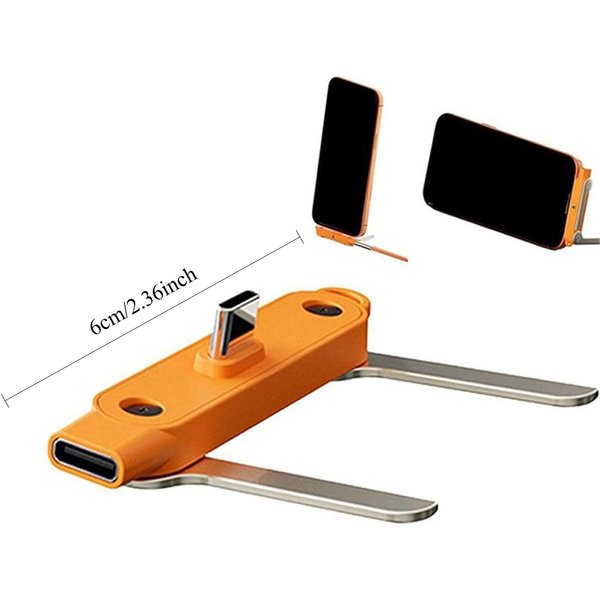 Płaska ładowarka USB typu C, kabel ładujący, stojak z niewidocznym wsparciem, składany uchwyt na telefon, wspornik z przewodem ładującym 240W