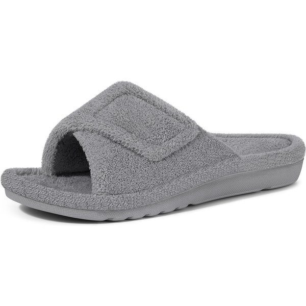 Litfun Women's Orthopedic House Slippers Soft Memory Foam Bedroom Slides Comfort Indoor Fluffy Lady Slippers With Arch Support