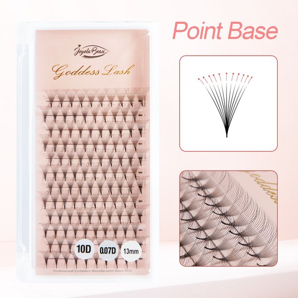 Éventails de Volume préfabriqués de déesse 5D 6D 10D 12D 16D 20D, mélange de cils individuels, Extension de cils en Faux vison russe