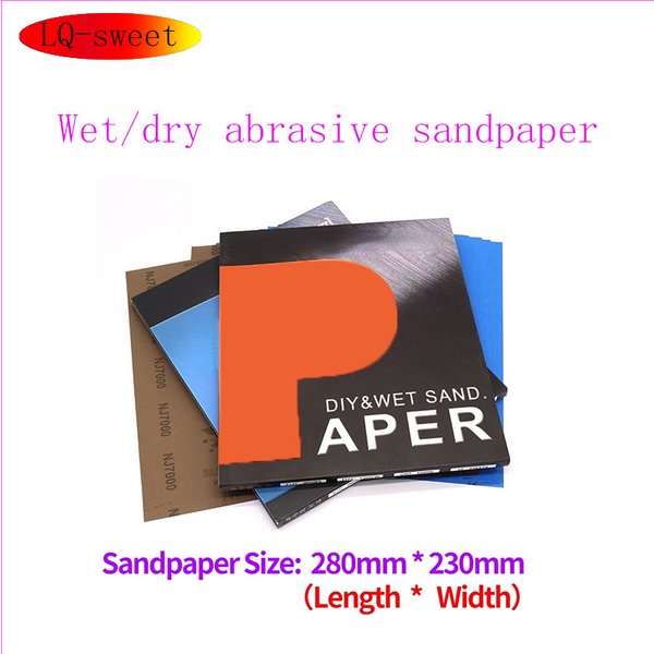 Papier abrasif 60-20000 grains, pour ponçage et polissage humide et sec, feuilles de papier abrasif pour finition de surface, lot de 2