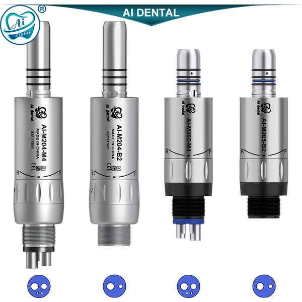 AI-M205-M4/B2 Mini Steel Body Inner Water Spray Air Micromotor Contra Angle Low Speed Straight Handpiece For Dental Chair