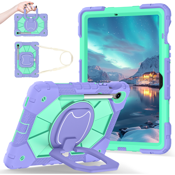 Rotierendes Standgehäuse Universal für Galaxy Tab S10 Lite S9 FE SM-400 X406 X520 X526B X510 X516B X710 X716B Heavy Duty Griffabdeckung