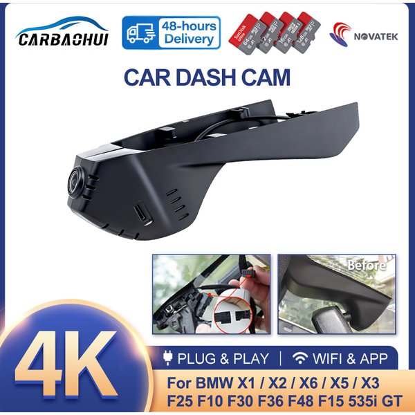 Caméra de tableau de bord Dvr pour voiture, 4K HD, Wifi, pour BMW F06 F07 F10 F11 F15 F16 F20 F21 F25 F26 F30 F31 F32 F36 F45 F48 F80 F82 F85 2013 – 2021