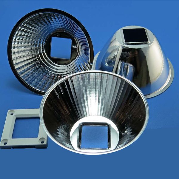 20w-100w Universal LED Reflektor Tasse integrierte Lichtquelle reflektierende Schüssel 50mm 58mm 82mm 92mm 95mm 100mm optional PC Aluminium lupe fernlicht linse optiker линзы reflektor glas