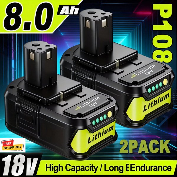 8ah Für Ryobi 18V One Plus Batterie Ersatz Für Ryobi P107 P108 P109 Akkuschrauber Power Werkzeuge Akku aufladen