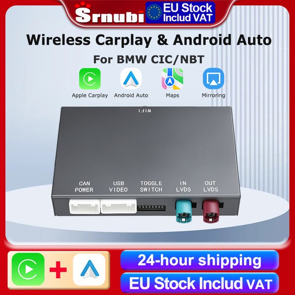 Srnubi Kabelloses CarPlay Android für BMW NBT CIC System 1-5er Serie X1 X3 X4 X5 F20 F21 F30 F31 F34 F10 F48 F25 F26 F15 F60 F10 E84