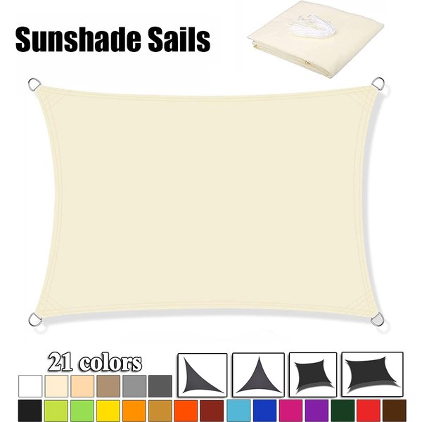 Voile d'ombrage, abri de jardin étanche, auvent de protection solaire à blocage UV à 95%, auvent pour patio, jardin, cour, arrière-cour, piscine de camping