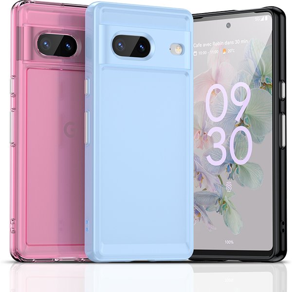 Coque de téléphone pare-chocs en silicone antichoc Candy pour Google Pixel 7/7 Pro