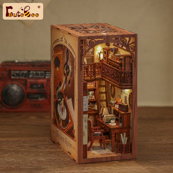 TEBEE-Kit de coin de livre l'inventaire toxique pour adultes, bricolage avec lumière tactile, construction de modèles de maison, cadeau de décoration, pendentif secret
