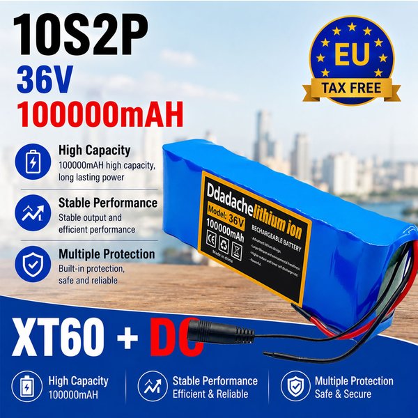 10S2P 36V 100000mAh 36V Elektroroller-Akku Lithium-Elektroroller 500W Elektroroller-Akku 36V 10s2p Batterie