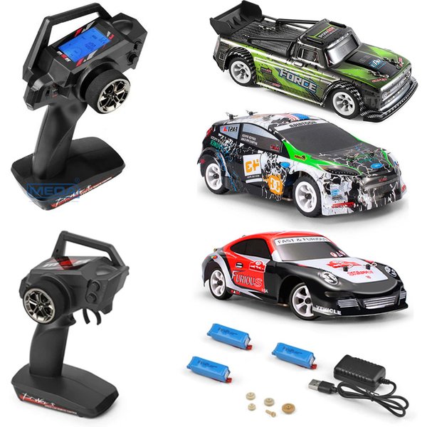 Wltoys RC 1/28 30Km/H 284131 K989 avec mise à niveau LCD télécommande haute vitesse course moustique 2.4GHz tout-terrain RTR rallye dérive voiture