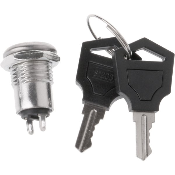 Joli à clé électronique en acier inoxydable, interrupteur de verrouillage ON OFF, verrouillage du téléphone, interrupteur d'alimentation de sécurité, 12mm * 21mm, S1203 2PIN 2 prédire