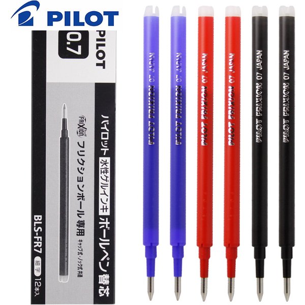 12 Stück PILOT löschbare Stiftmine BLS-FR7 Rundkopf für LFBK-23EF LFB-20EF Gelschreiber-Tinte 0,7 mm Bürozubehör Schreibwaren