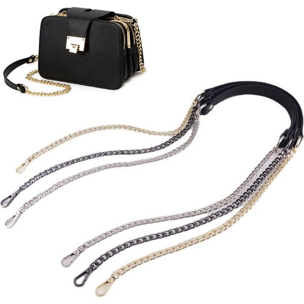 Mode langlebige 120cm Tasche Metall ketten Umhängetaschen gurte Handtasche Griff Kette Geldbörse Ketten gürtel Ersatz tasche Zubehör