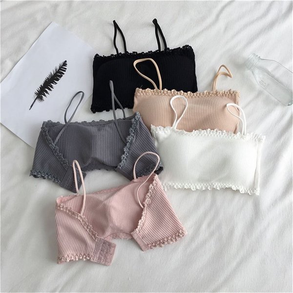Soutien-gorge tubulaire en coton pour femmes, sous-vêtements à bretelles, beau haut précieux, soutien-gorge confortable sans couture, soutien-gorge de sport, dentelle, Y-Top