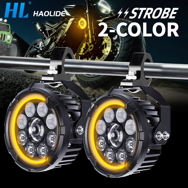 UNISHINE 5-calowa lampa robocza LED, światła przeciwmgielne dalekosiężne i bliskosiężne, lampa do jazdy dla BMW R1200GS R1250GS F800 F850 F900, motocykli, SUV-ów, ATV, UTV, ciężarówek, do użytku