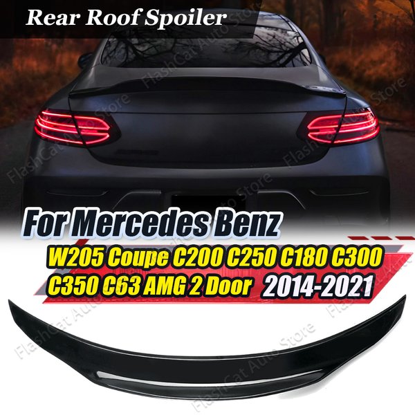 W205 Coupe Car Rear Trunk Spoiler Roof Lip Tail Wing Dla Mercedes Benz C Class C180 C200 C250 C300 C350 C63 AMG 2-drzwiowy 2014-2021