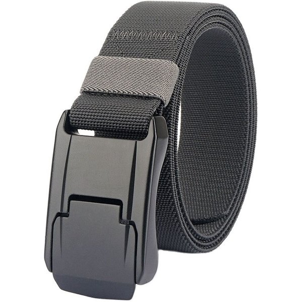 Nouvelle ceinture extensible pour hommes et femmes, alliage dur, boucle à dégagement rapide, solide, véritable Nylon, ceinture élastique unisexe, salopette, ceinture de travail