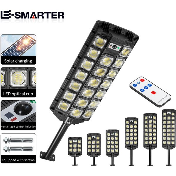 LED Solar Wall Light Outdoor Lamp PIR Motion Sensor Solar Powered Sunlight Street Light for Garden 3 Modes Remote Control