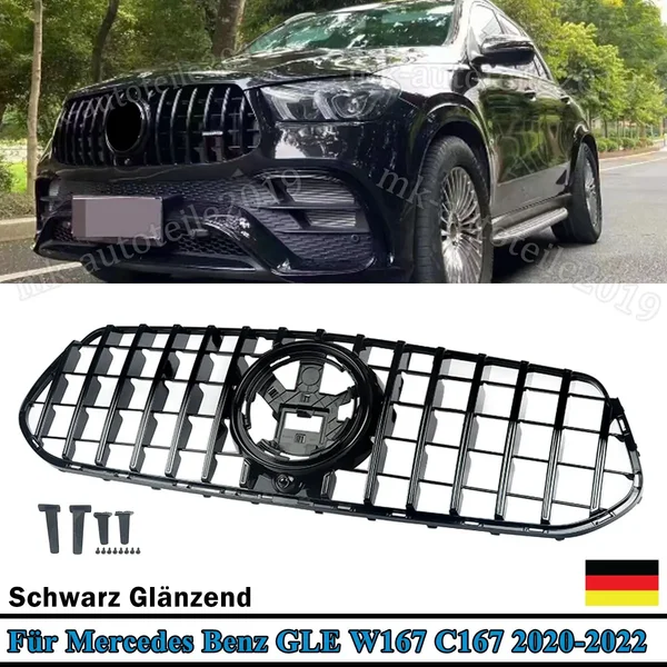 SAIQINGSP für Mercedes Benz C167 X167 Gle350 300d 450 Autozubehör 2020–2022 Frontgrill Stoßstangengrill GLE W167 Coupe Grill