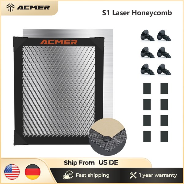 ACMER S1 Laser-Wabentisch für CO2-Diodenlaser-Graviermaschine, Schneidemaschine, Wabenbett, Universalplatte 260 x 215 x 22