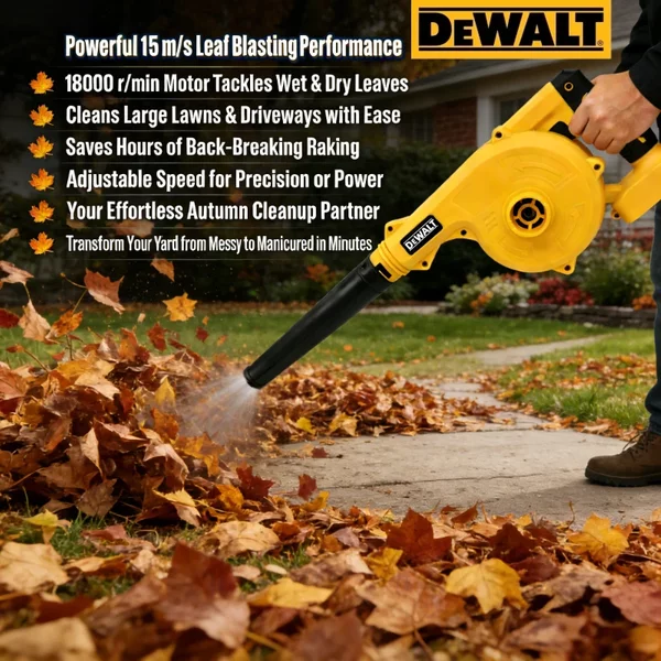 Dewalt 2-in-1 Cordless Blower & Vacuum: Portable Power Tool for Dewalt Batteries (No Battery)