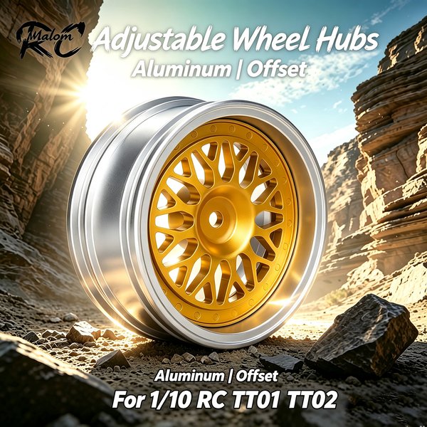 Moyeux de roue réglables en aluminium pour voiture RC 1/10 – Convient aux améliorations Tamiya TT01 TT02 HPI Kyosho RedCat Sakura HSP