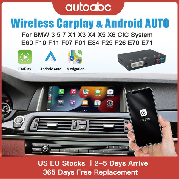 Kabelloses CarPlay Android AUTO für BMW 3 5 7 X1 X3 X4 X5 X6 CIC-System E60 F10 F11 F07 F01 E84 F25 F26 E70 E71 Airplay Kamera
