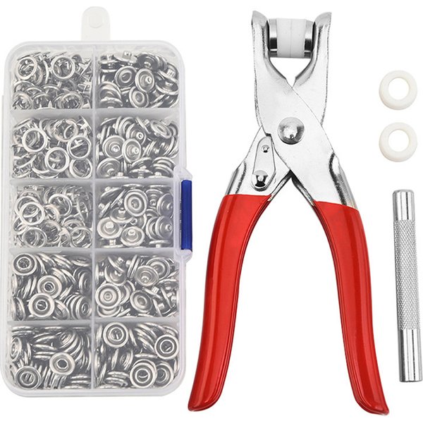 Kit d'attaches à pression, ensemble de pinces à boutons, outil de couture, boutons-pression, boutons-pression pour l'installation de sacs à vêtements