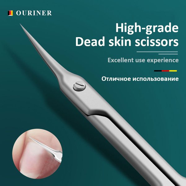 Edelstahl Gebogene Spitze Dünne Klinge Nagelhautschere Nagelknipser Trimmer Maniküre Werkzeuge Augenbraue Toos Dead Skin Remover