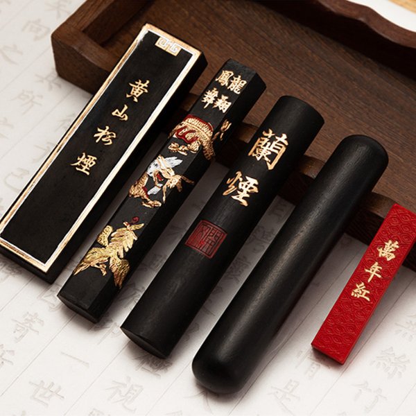 Chinesischer Kalligraphie-Tintenstein, handgefertigter Tintenstift für Kalligraphie und Malerei, Tintenstab, Pinsel, Malerei, Farbe, Kalligraphie-Tintenblock