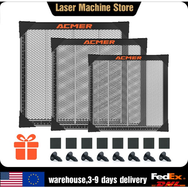 ACMER Honeycomb Panel Laser-Arbeitstisch für CO2 CNC P1 10 P2 33W Lasergravur- und Schneidemaschine 400x400/440x440mm Werkzeuge