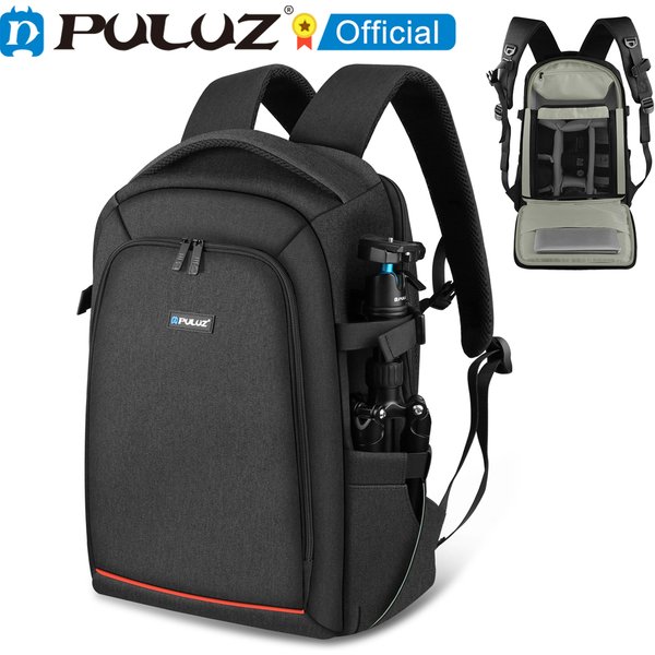 PULUZ Outdoor Tragbarer, wasserdichter, kratzfester Rucksack mit zwei Schultern, Handheld-PTZ-Stabilisator, Kameratasche mit Regenschutz
