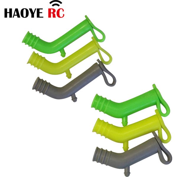 Haoye – tuyau d'extension d'échappement de moteur, déflecteur d'extrémité en Silicone avec capuchon pour modèle de voiture Nitro RC HSP Himoto HPI Traxxas Losi Axial