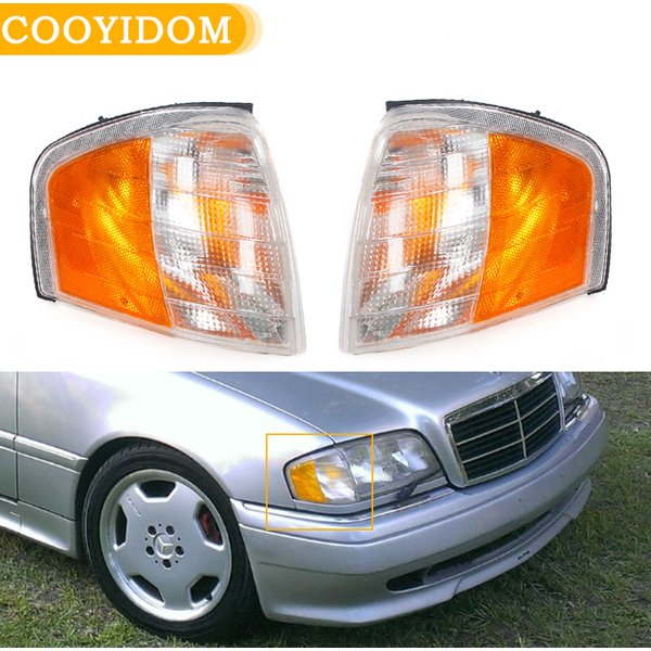 Clignotant de voiture, cadre de lumière d'angle latéral, feux de position, sans ampoules, pour Mercedes Benz classe C W202 C230 C280 1994 – 2000