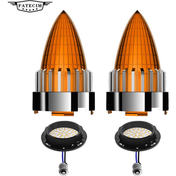 Bullet Turn Signal Supersonic Indicator Light For Harley Softail Street Road Glide Fat Boy Sportster Dyna Only Lens