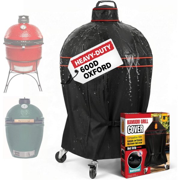 Housse de protection pour barbecue en tissu Oxford 600D pour grand Big Green Egg, imperméable, pour grill en céramique, robuste et ventilée.