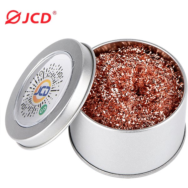 JCD Soldering Iron Tip Cleaning Mesh Filter Welding Solder Nozzle Cleaner Copper Wire Ball Clean Ball Dross Box Cleaning Ball