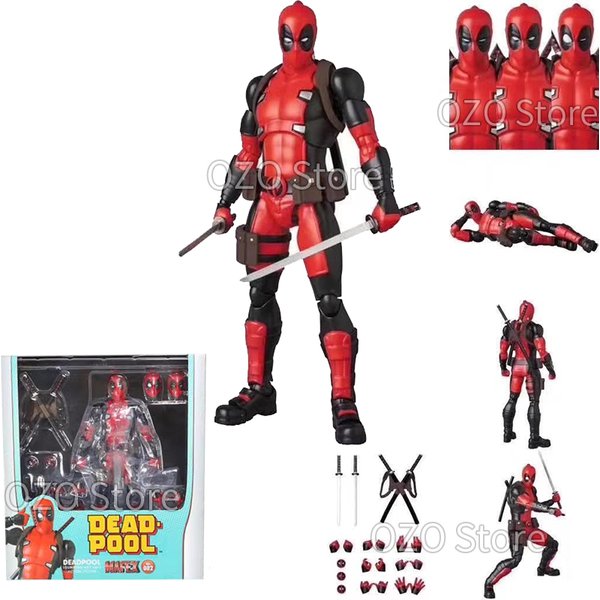 16 cm figurka Deadpoola, Mafex 082, figurka z serii X-Men, wersja komiksowa, statuetka Deadpoola, kolekcjonerska figurka, ozdoba, zabawka, idealny prezent.