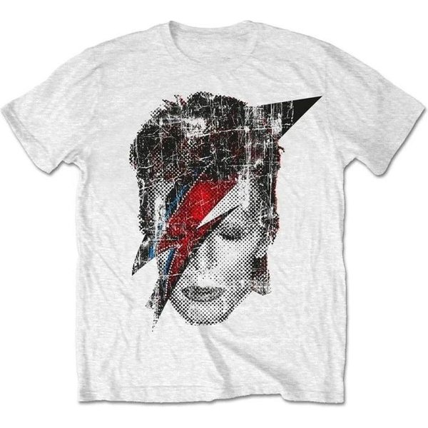 Rock Tee David Bowie Aladdin Sane Lightning T-Shirt Who Love Glam Rock Art & Iconic Lightning Face Des Fans Geschenk Unisex
